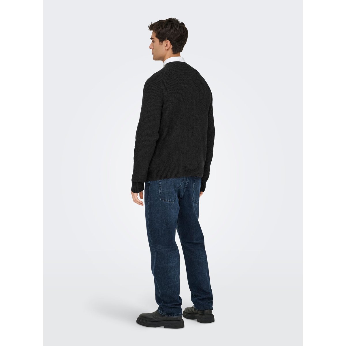Pull En Maille noire - black, ONLY & SONS