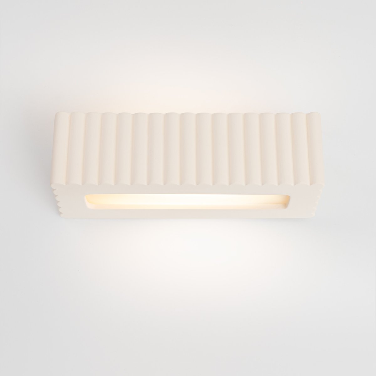 Applique murale Céramique Blanc E27 1 Rigata blanc, EDEN