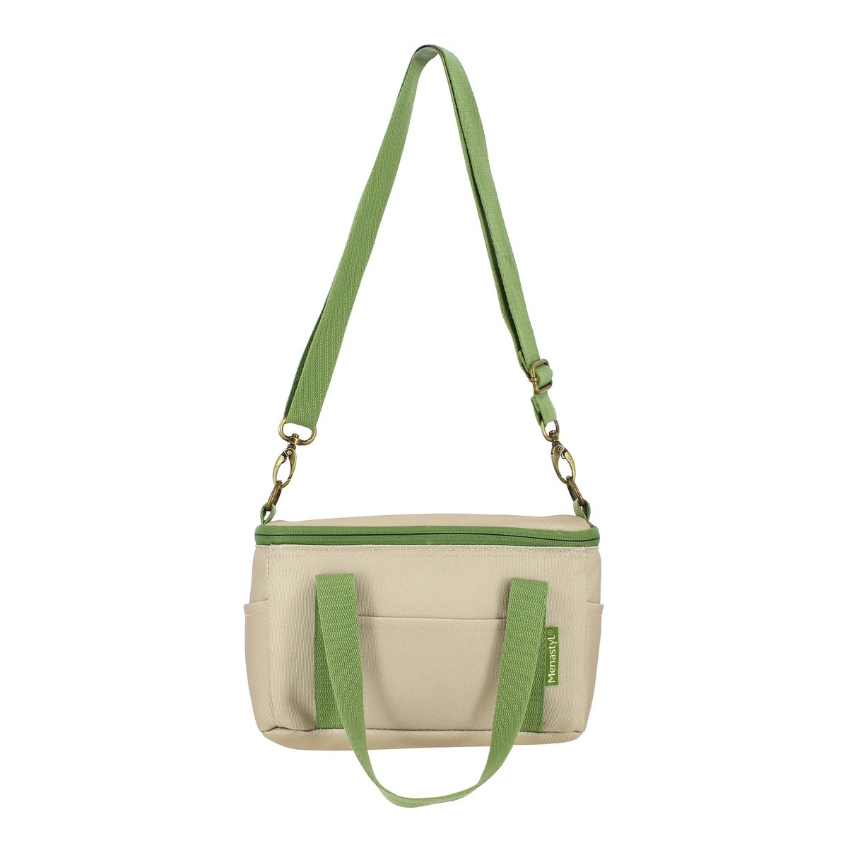 Sac en tissus isotherme 5L, COLORAMA beige et vert, MENASTYL
