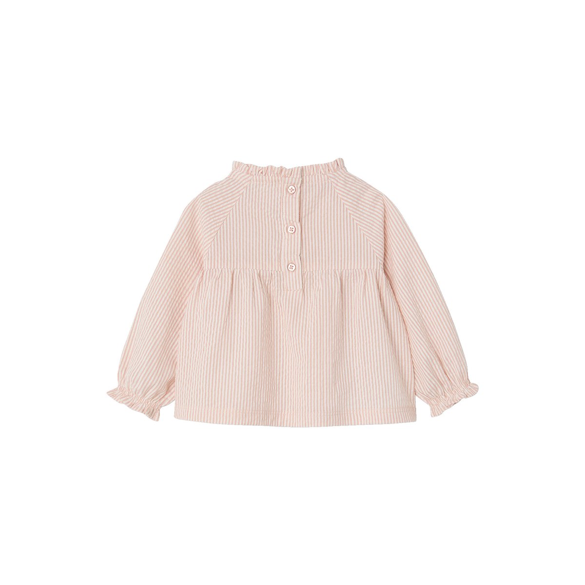 Blouse manches longues rose poudré, VERTBAUDET