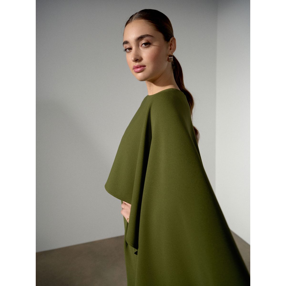 Combi-pantalon en jersey effet cape vert, NEXT