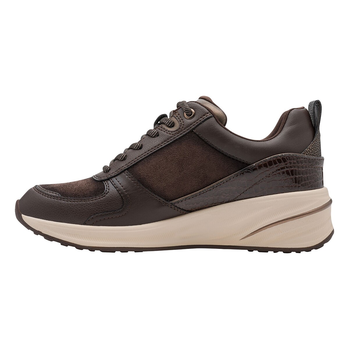 Baskets compensées zippées marron foncé, TAMARIS