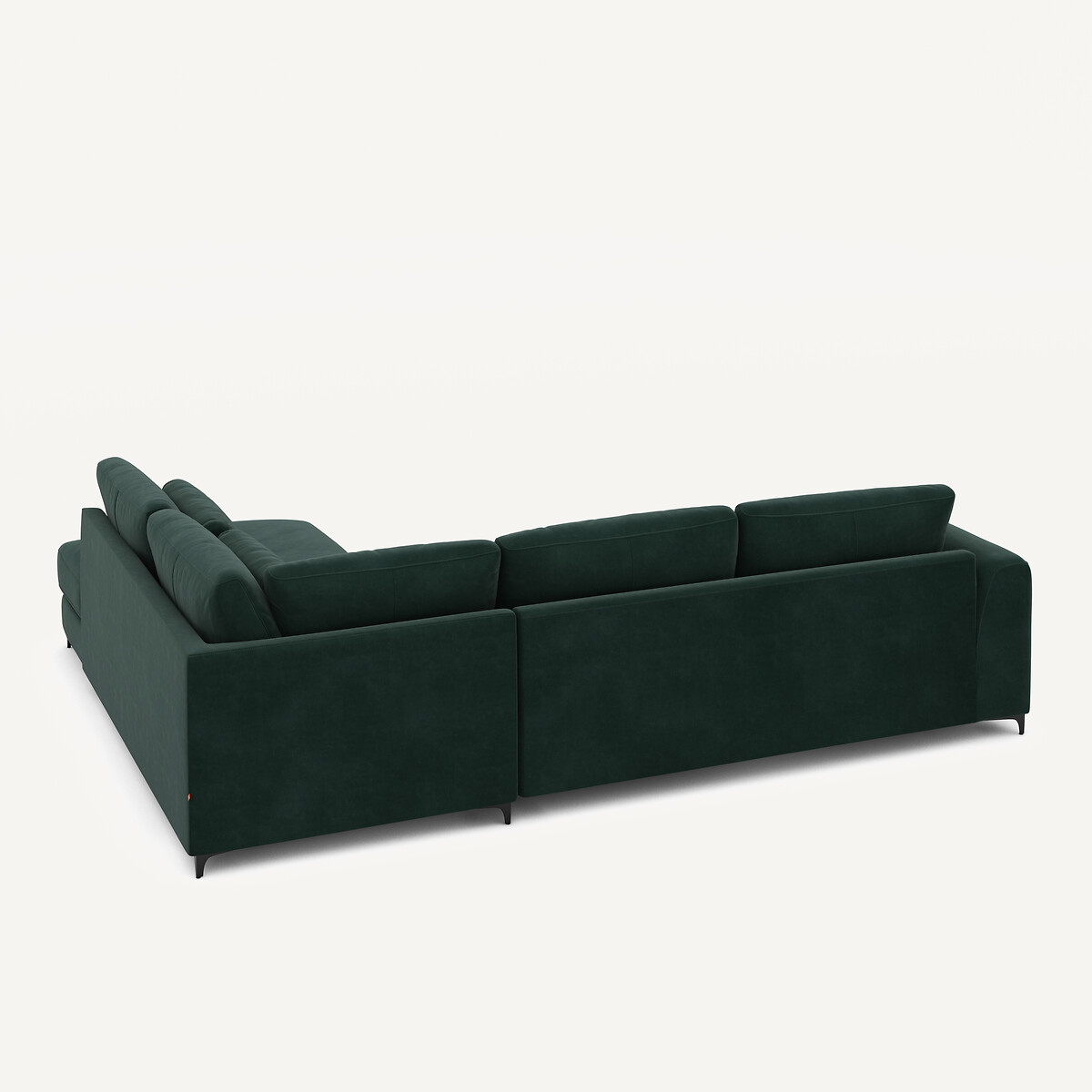 Divano letto angolare destro, velluto, Marsile verde zar , AM.PM
