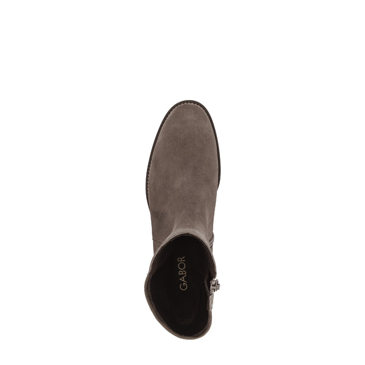 Bottines en cuir à talon décroché marron, GABOR