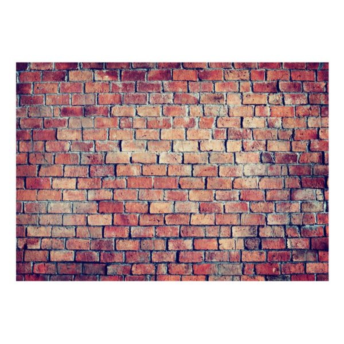 Papier peint intissé panoramique Brick - puzzle rouge, EDEN