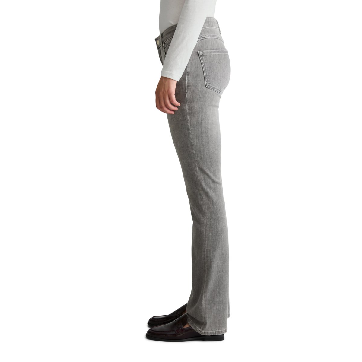 Jeans modèle Nella bootcut en mélange de coton organique gris, MARC O’POLO DENIM