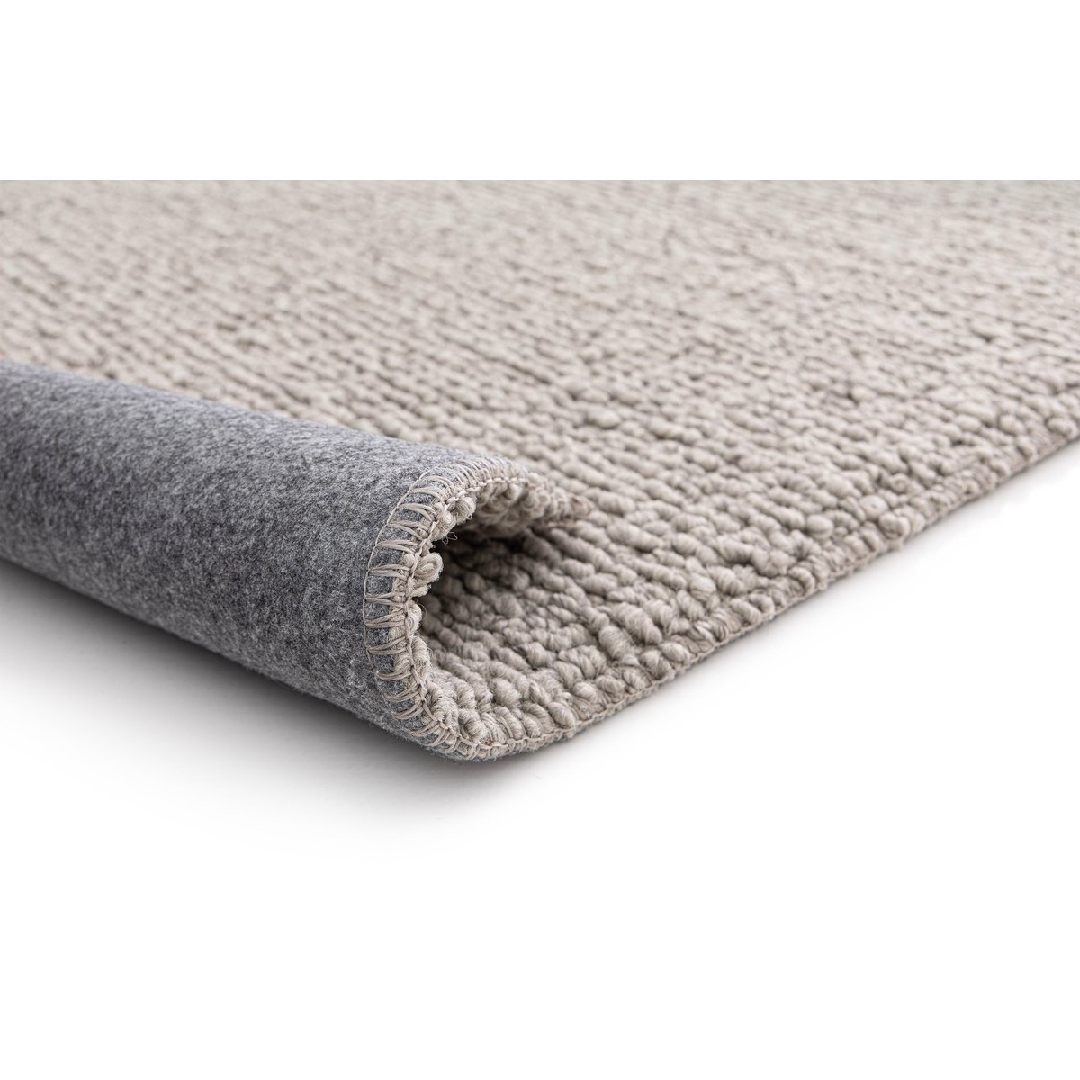Tapis uni bouclé SOUFFLOT gris minéral, AFK LIVING