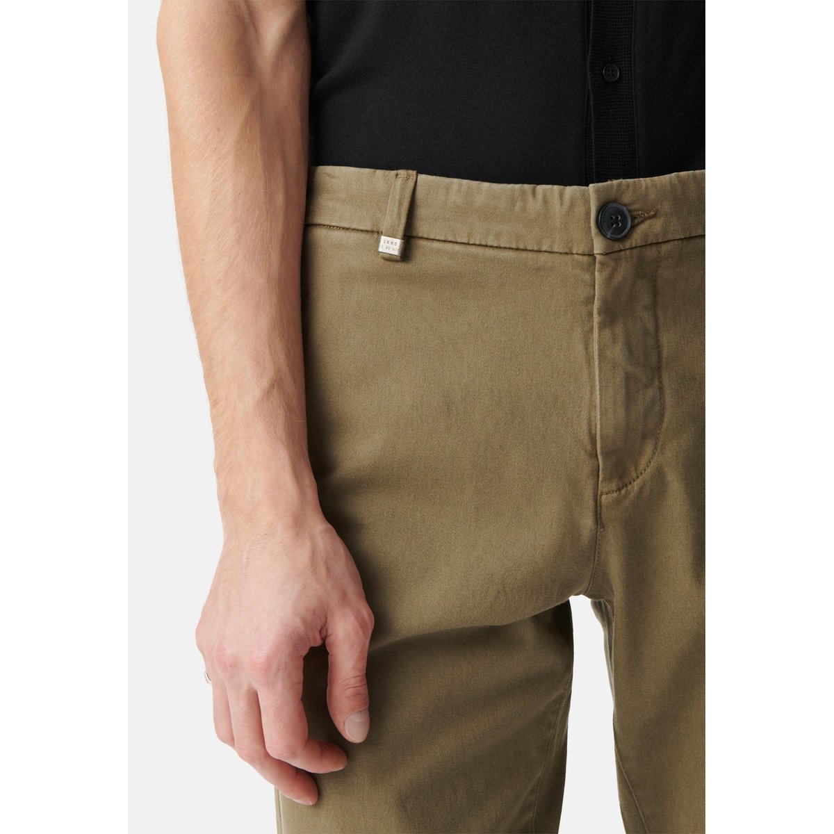 Pantalon chino slim vert kaki, IKKS