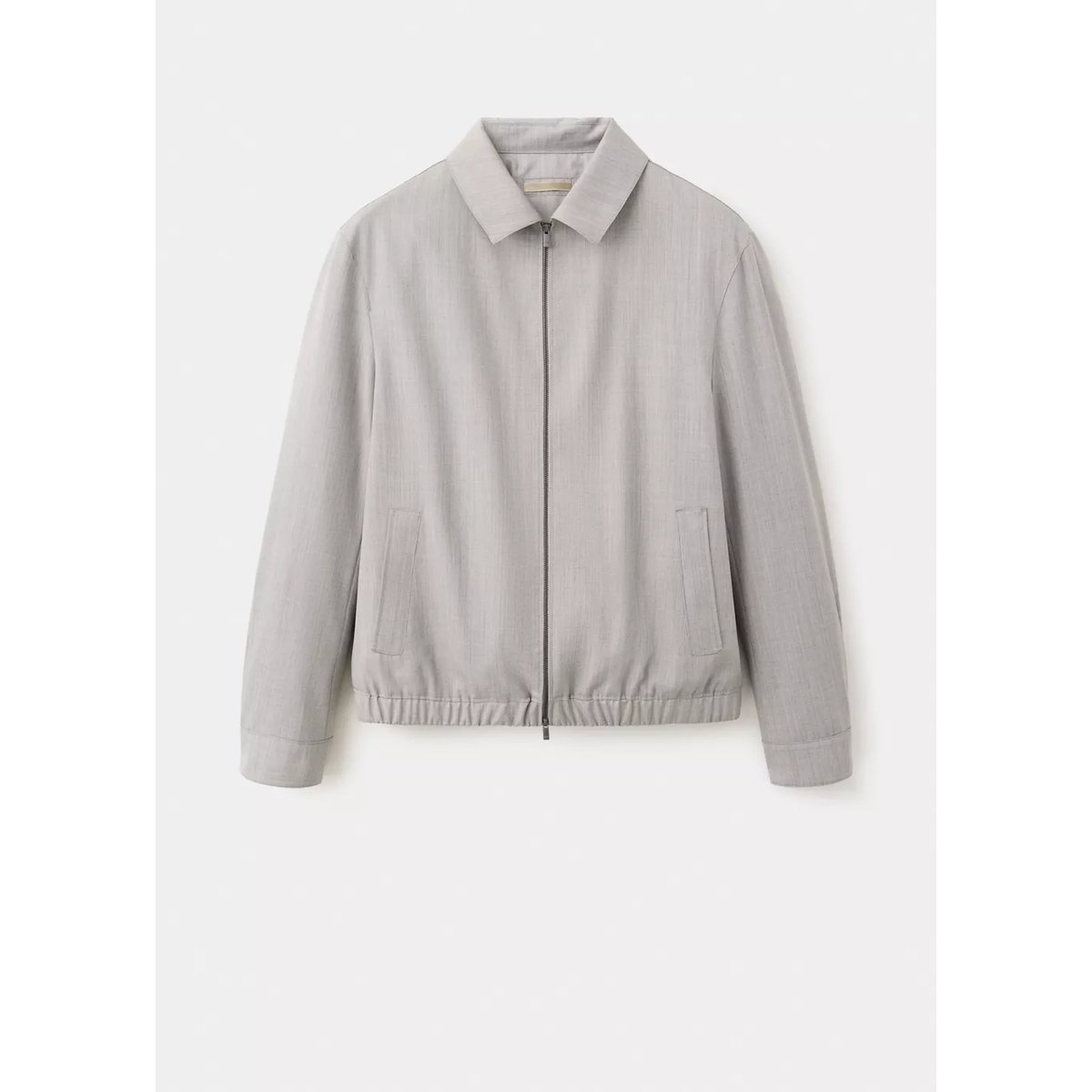 Veste bomber en laine mélangée gris clair/pastel, MANGO MAN