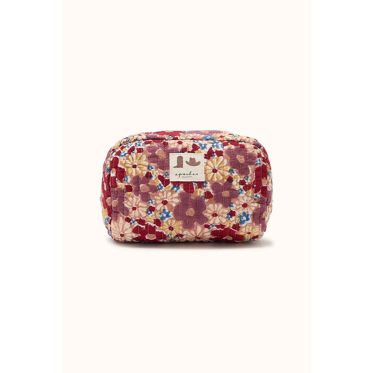 Petite trousse imprimé floral, GAYA imprimé marron, APACHES COLLECTIONS