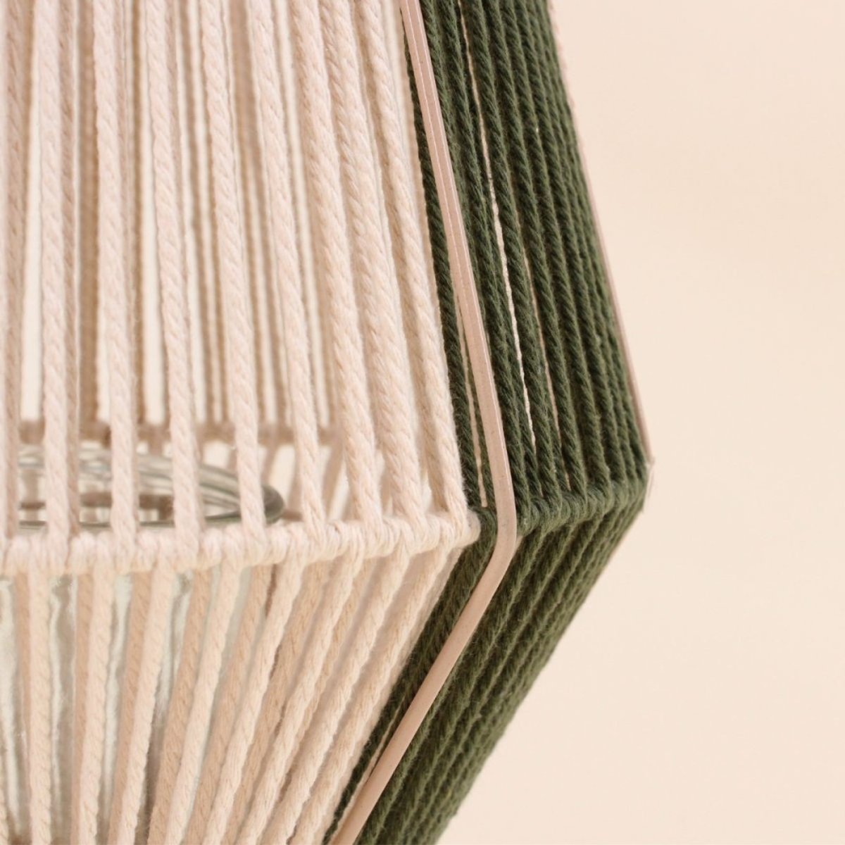 Lanterne en corde 33cm beige, ORNAMI