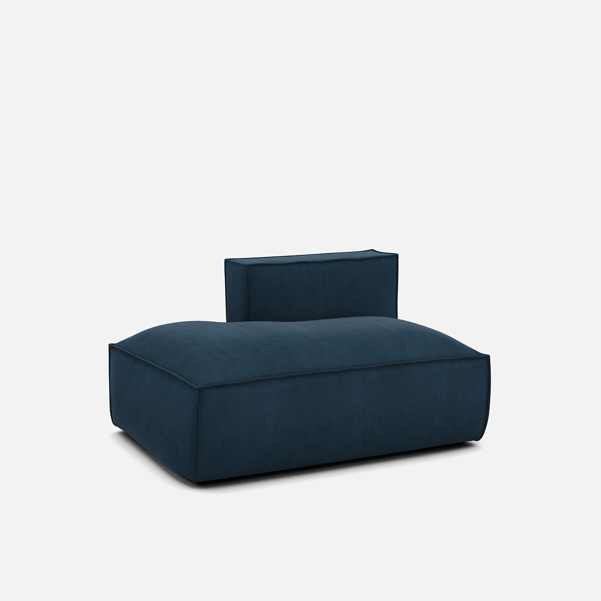 Seven Corduroy Modular Sofa Left-Hand Facing Day Bed Element blue, LA REDOUTE INTERIEURS