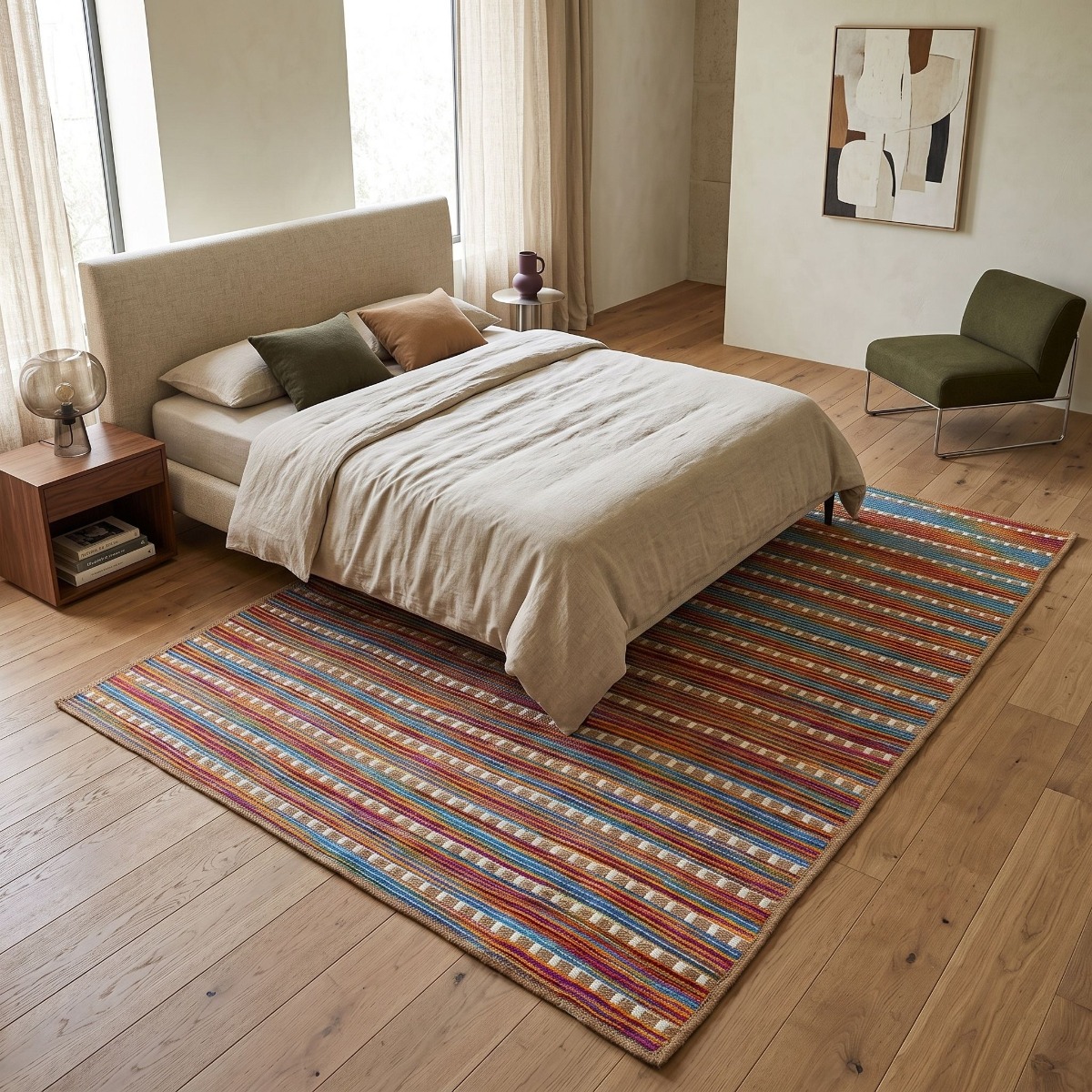 Tapis aspect jute intérieur extérieur JUTA LOOK beige multicolore, THE DECO FACTORY