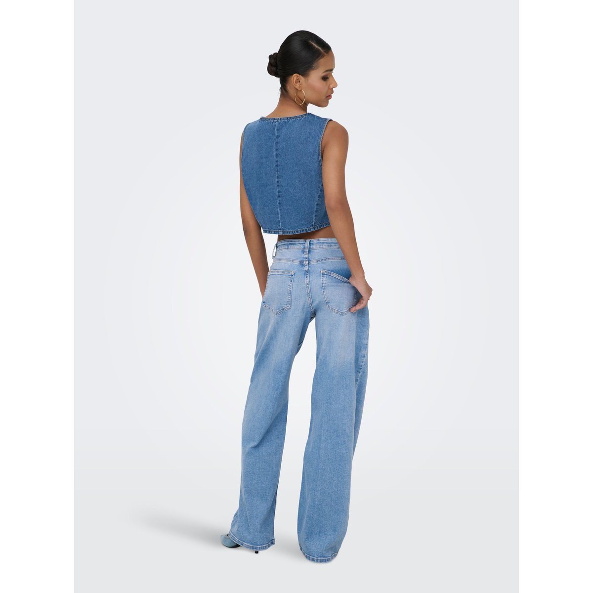 Jean À Jambe Large light blue denim, ONLY