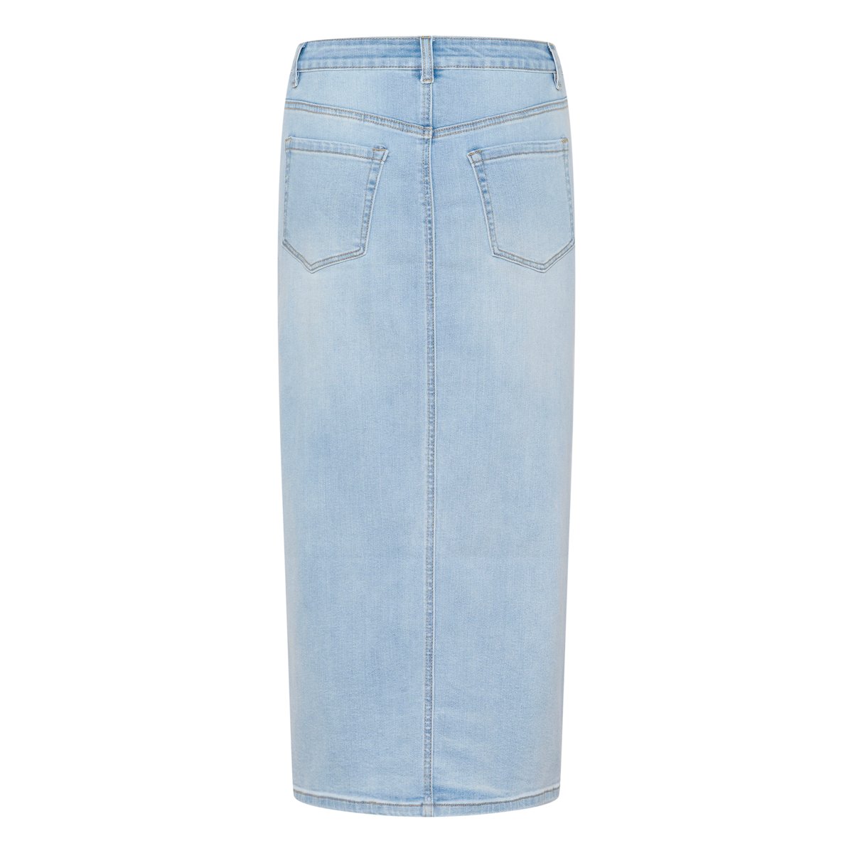 Denim skirt bleu light blue washed denim, KAFFE