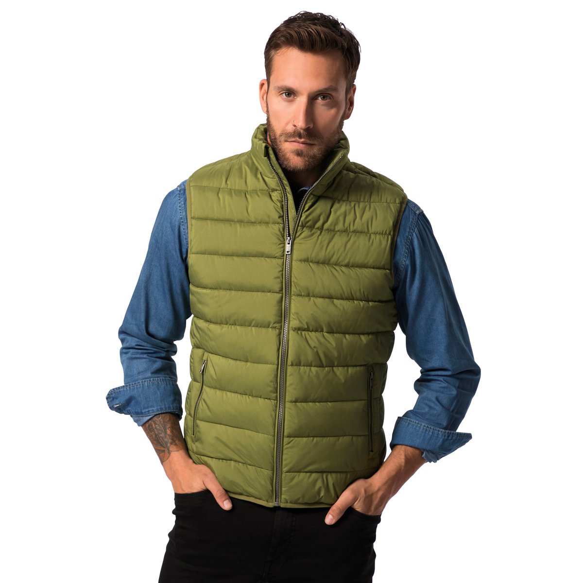 Gilet matelassé vert kaki, JP1880