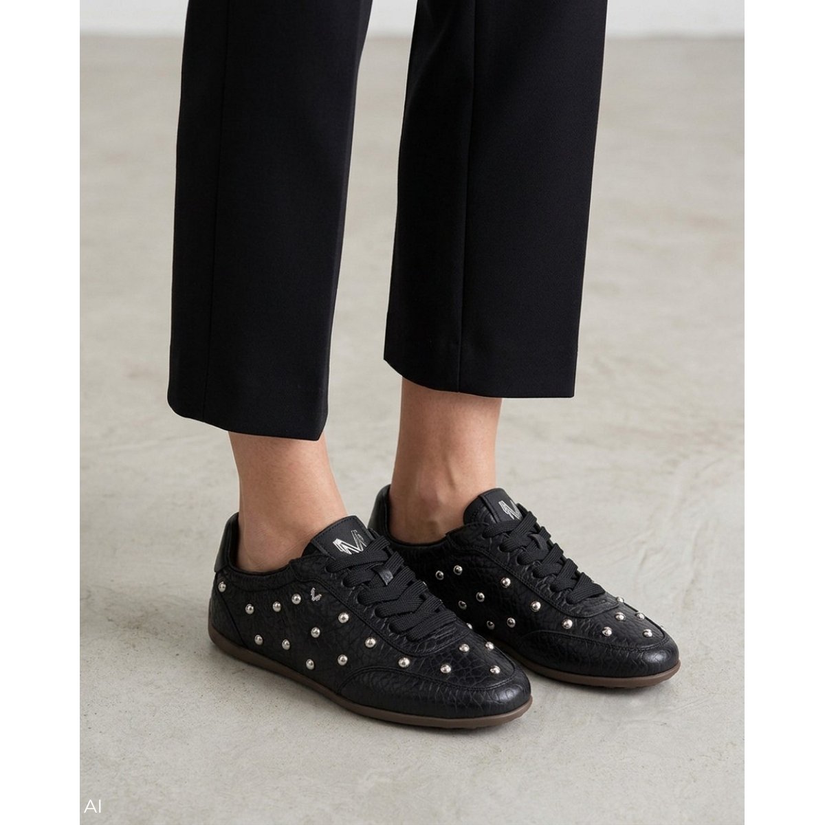 Baskets cuir Bellechase black, MARTINELLI
