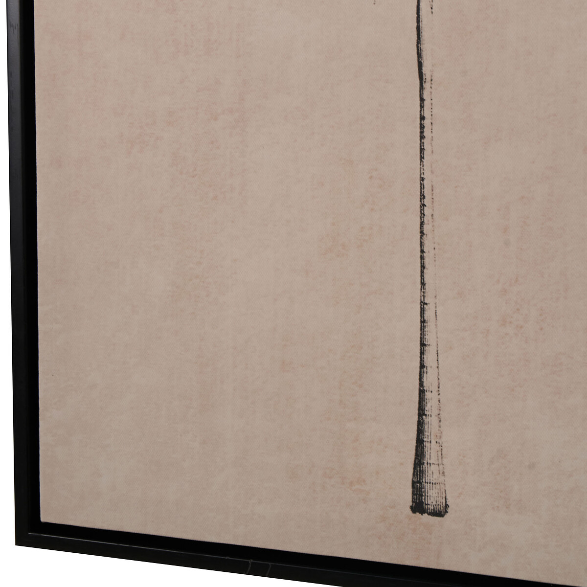 Set of 3 Natural and Black Palm Tree Print Canvases with Black Frames natural, SO'HOME