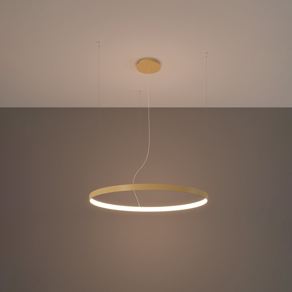 Lustre Aluminium Doré LED 1 Rio doré, EDEN