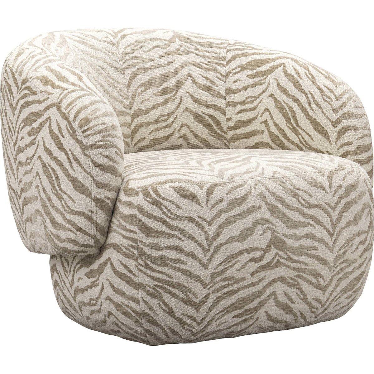 Fauteuil lounge motif tigre beige motif tigre, RECOLLECTION