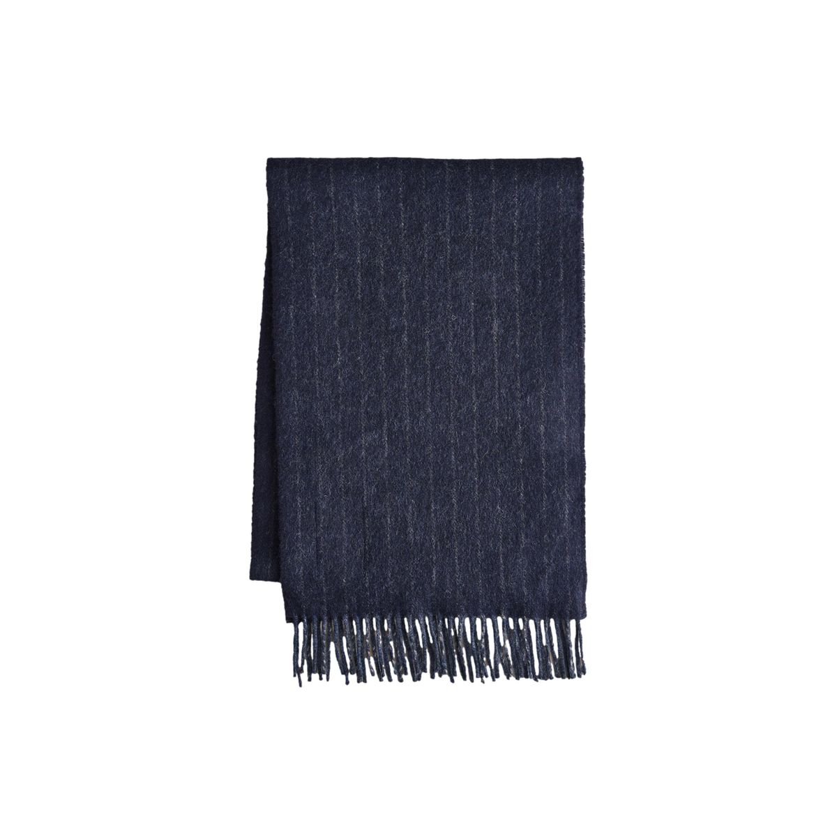 Écharpe en laine mérinos x moons bleu marine rayé, NEXT