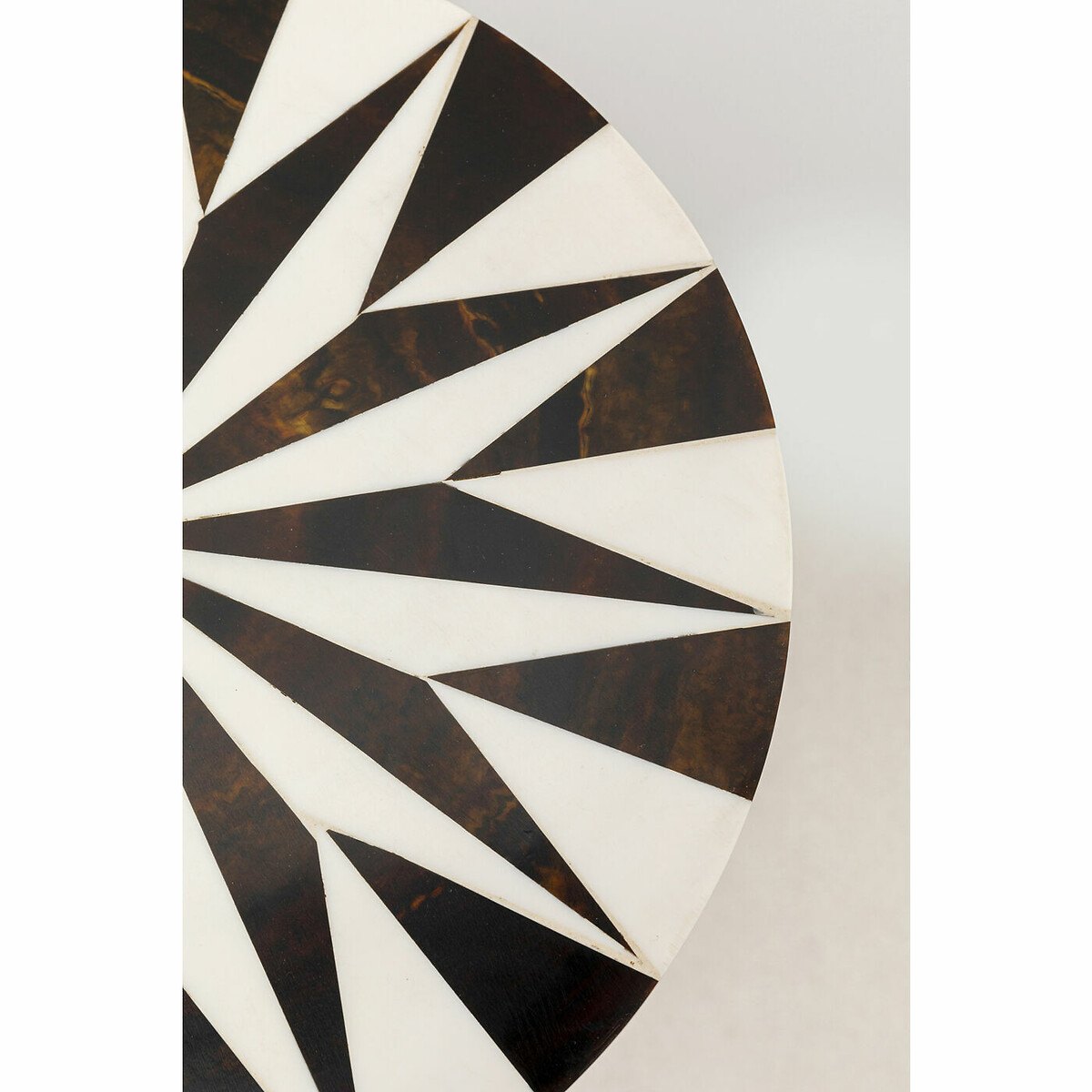 Side Table Domero Star Brown White Ø25cm black, KARE DESIGN