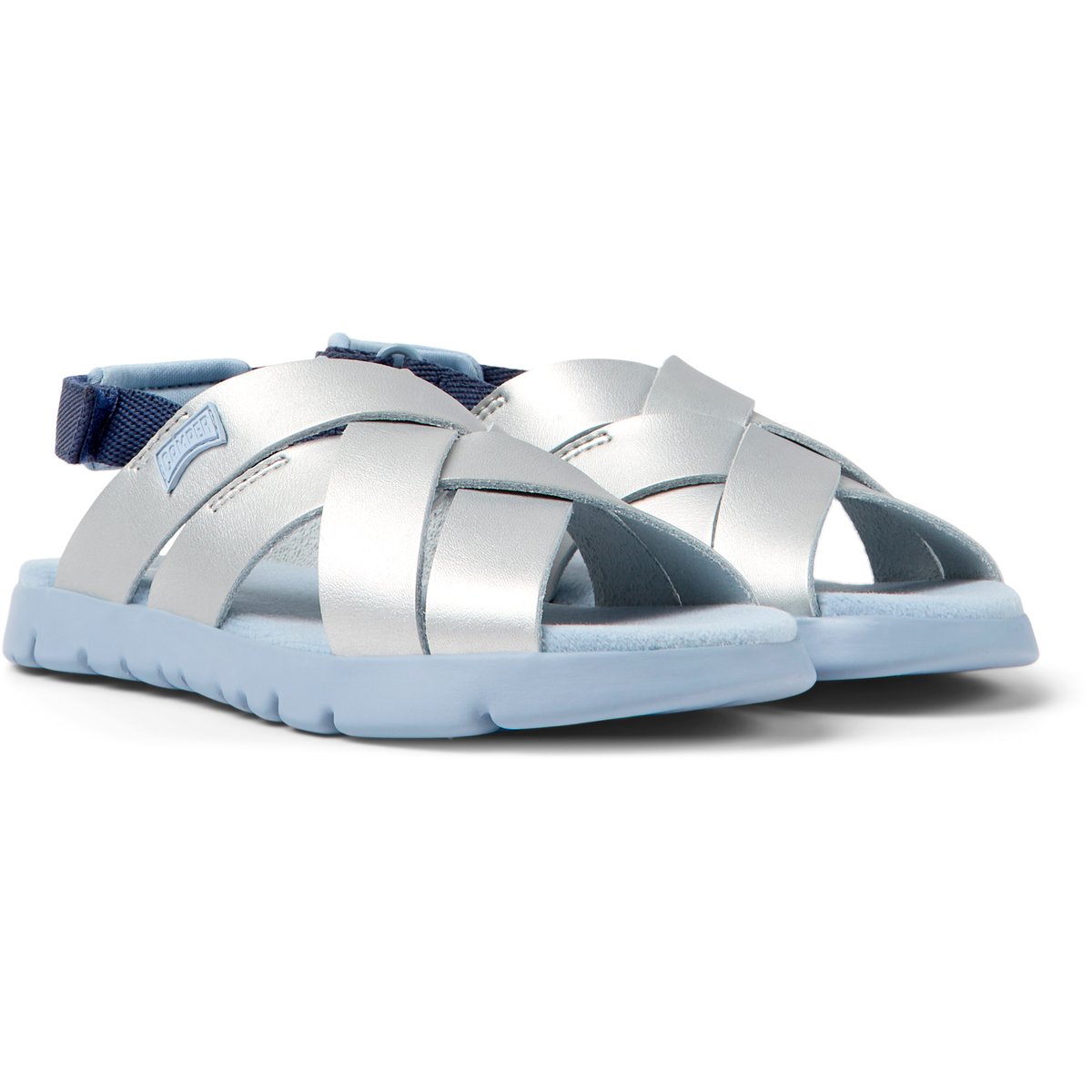 Sandales Oruga cuir argent, CAMPER