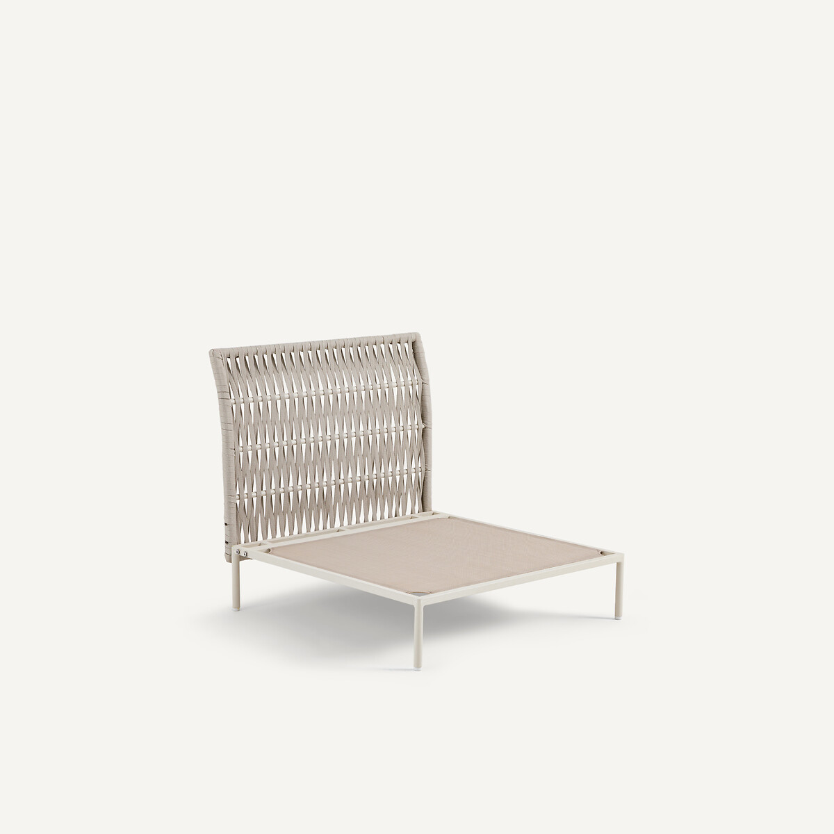 Fauteuil met gevlochten banden, Leandra naturel / wit , AM.PM