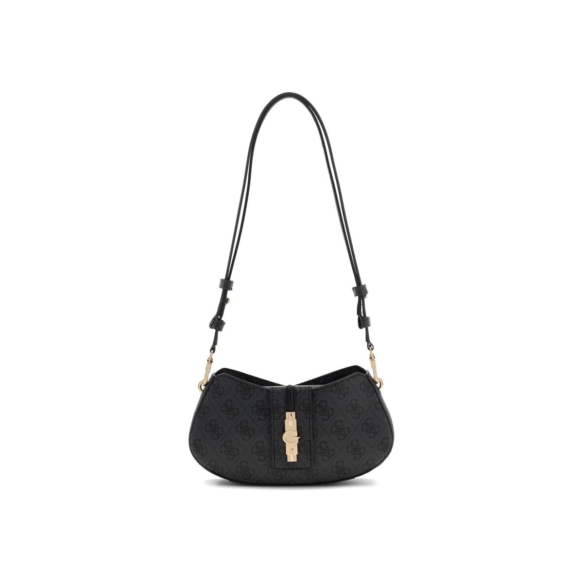 Mini Sac À Épaule Logo Yvonne gris, GUESS