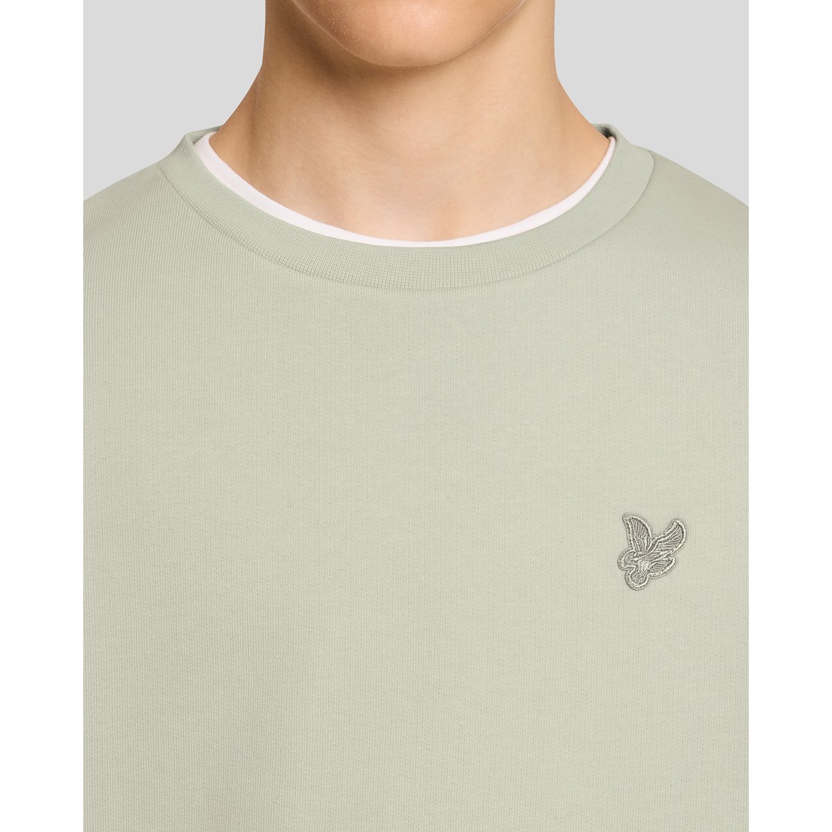 Sweat-shirt épais en coton beige blé, LYLE & SCOTT
