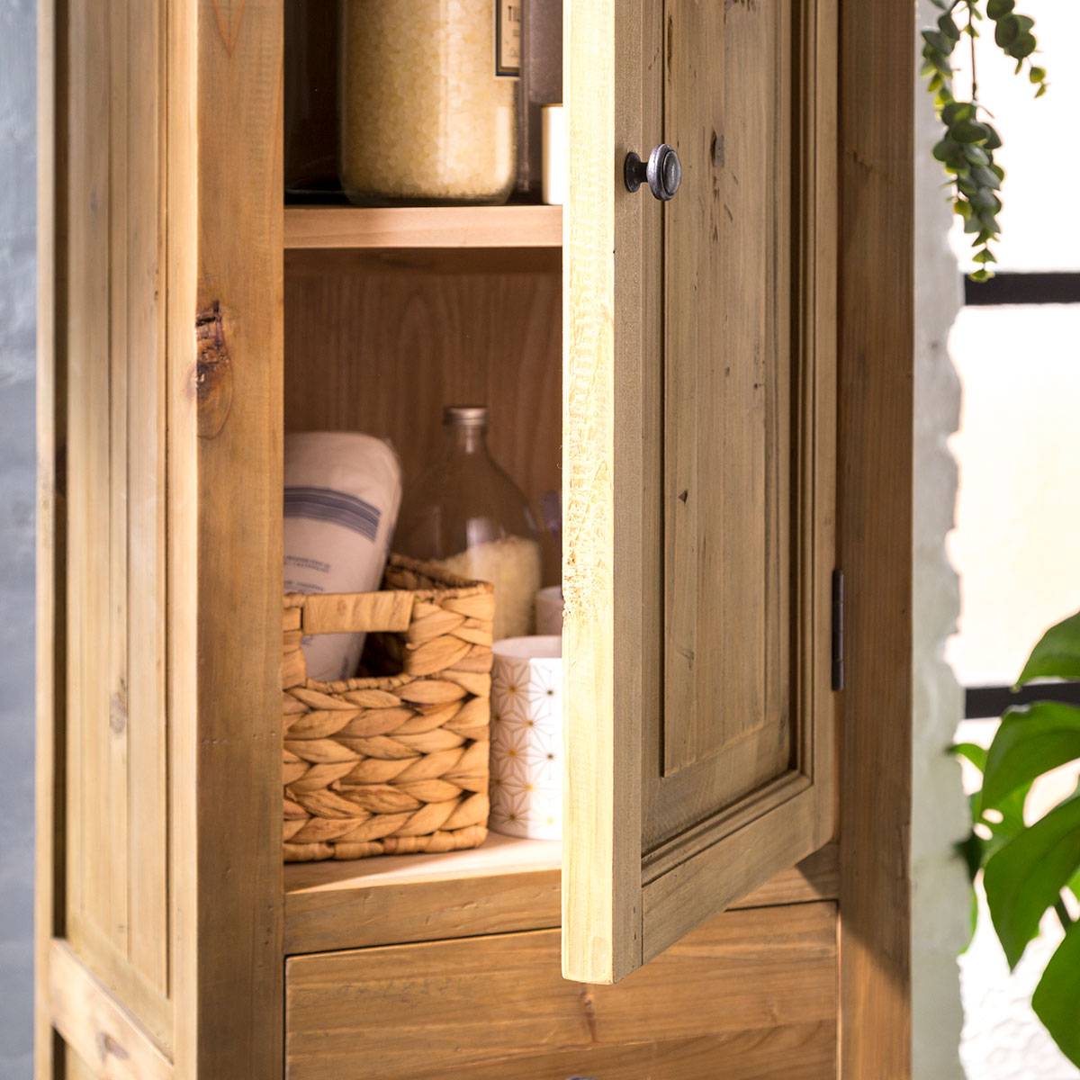 Colonne en bois recyclé GARANCE bois clair, MADE IN MEUBLES 