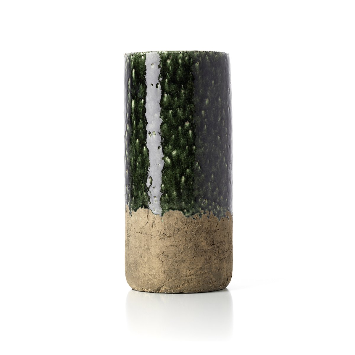 Vase en grès cérame MOSS vert forêt, BAZAR BIZAR