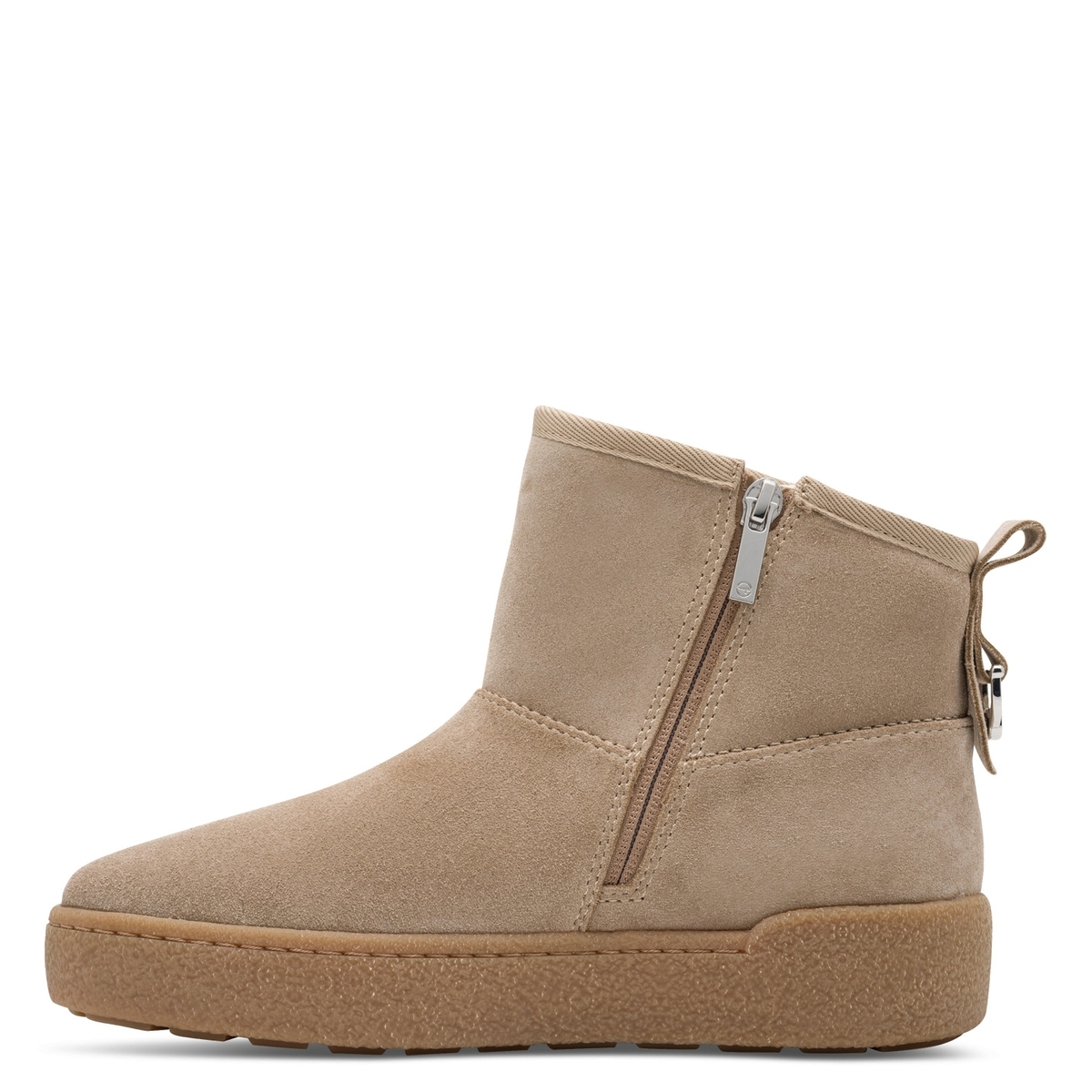Bottine en cuir marron taupe, TAMARIS