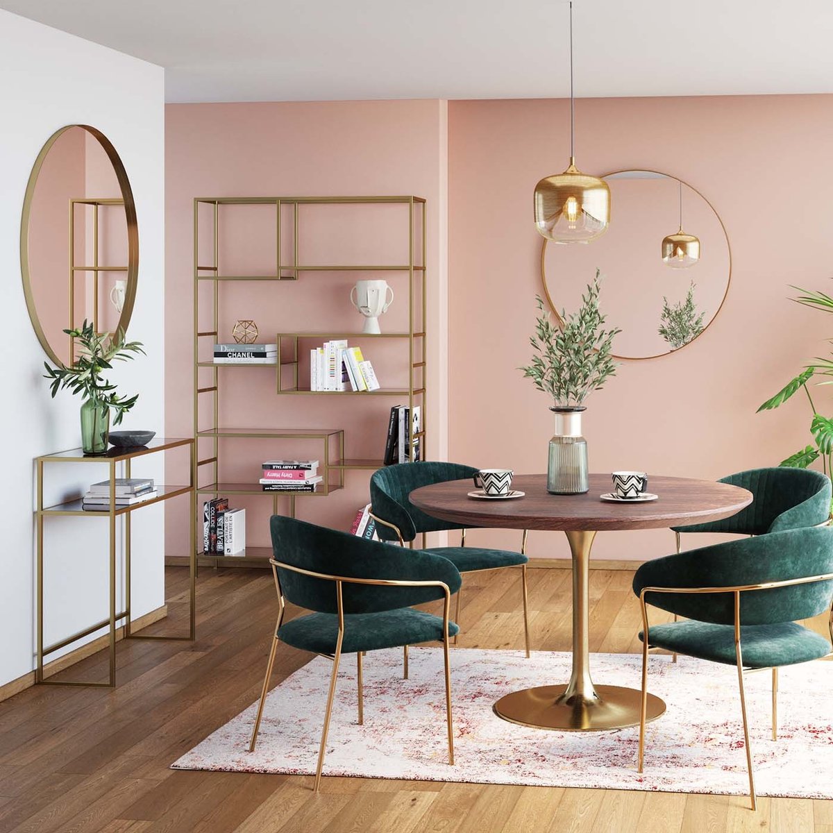 Console en verre et acier, LOFT or, KARE DESIGN