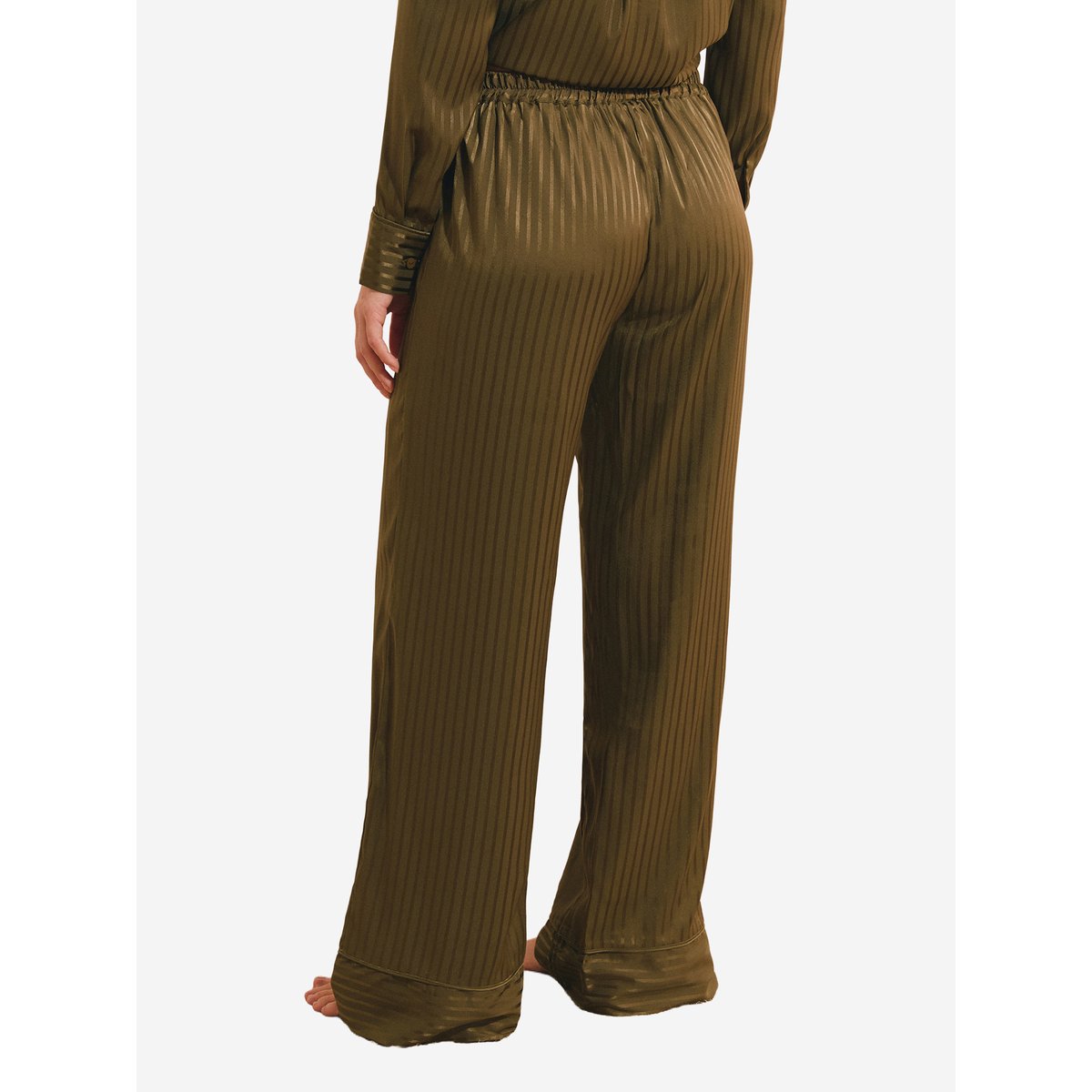Pantalon de pyjama à rayures HALMIA kaki olive, ETAM