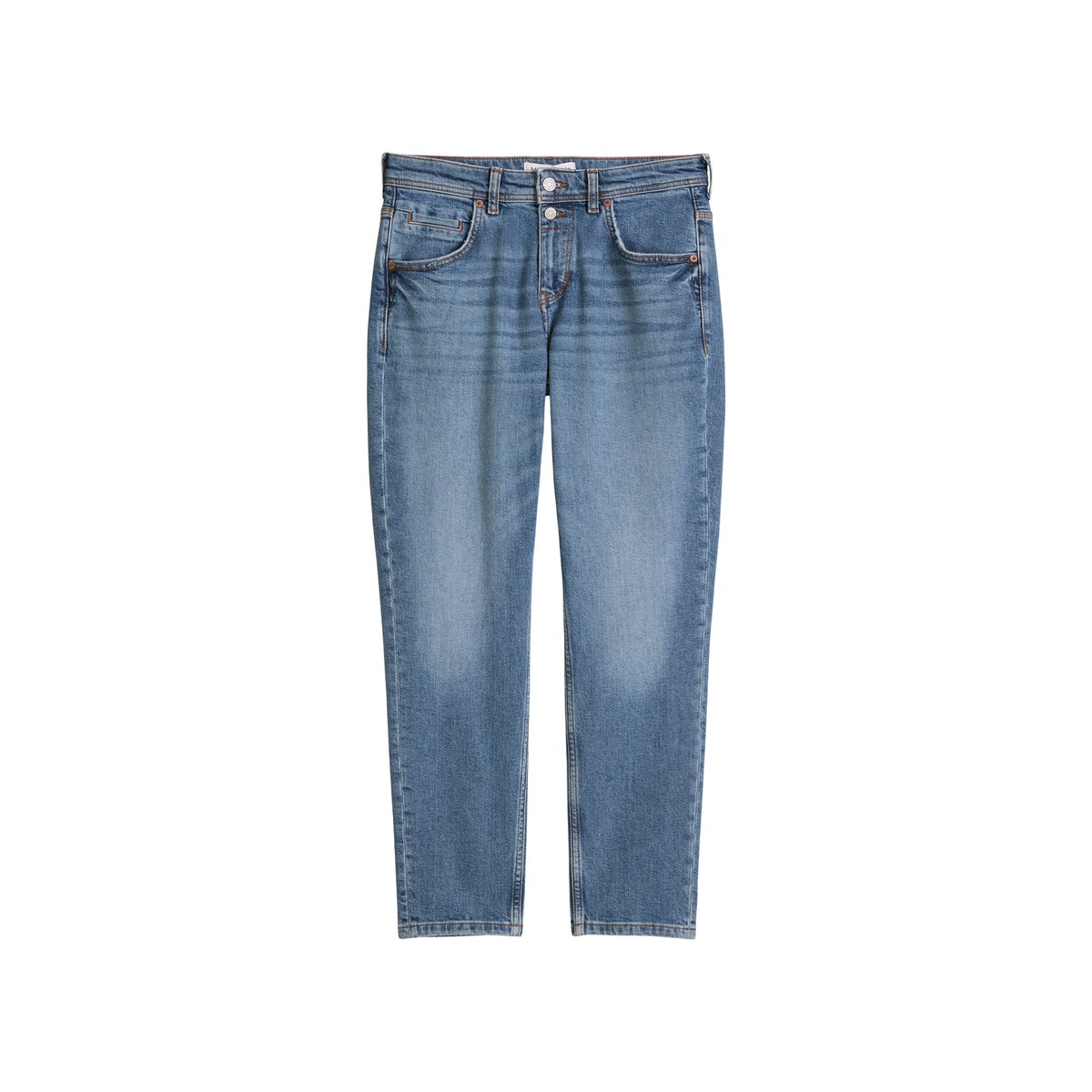 Jeans modèle Theda boyfriend cropped en Organic Cotton Stretch bleu moyen, MARC O'POLO