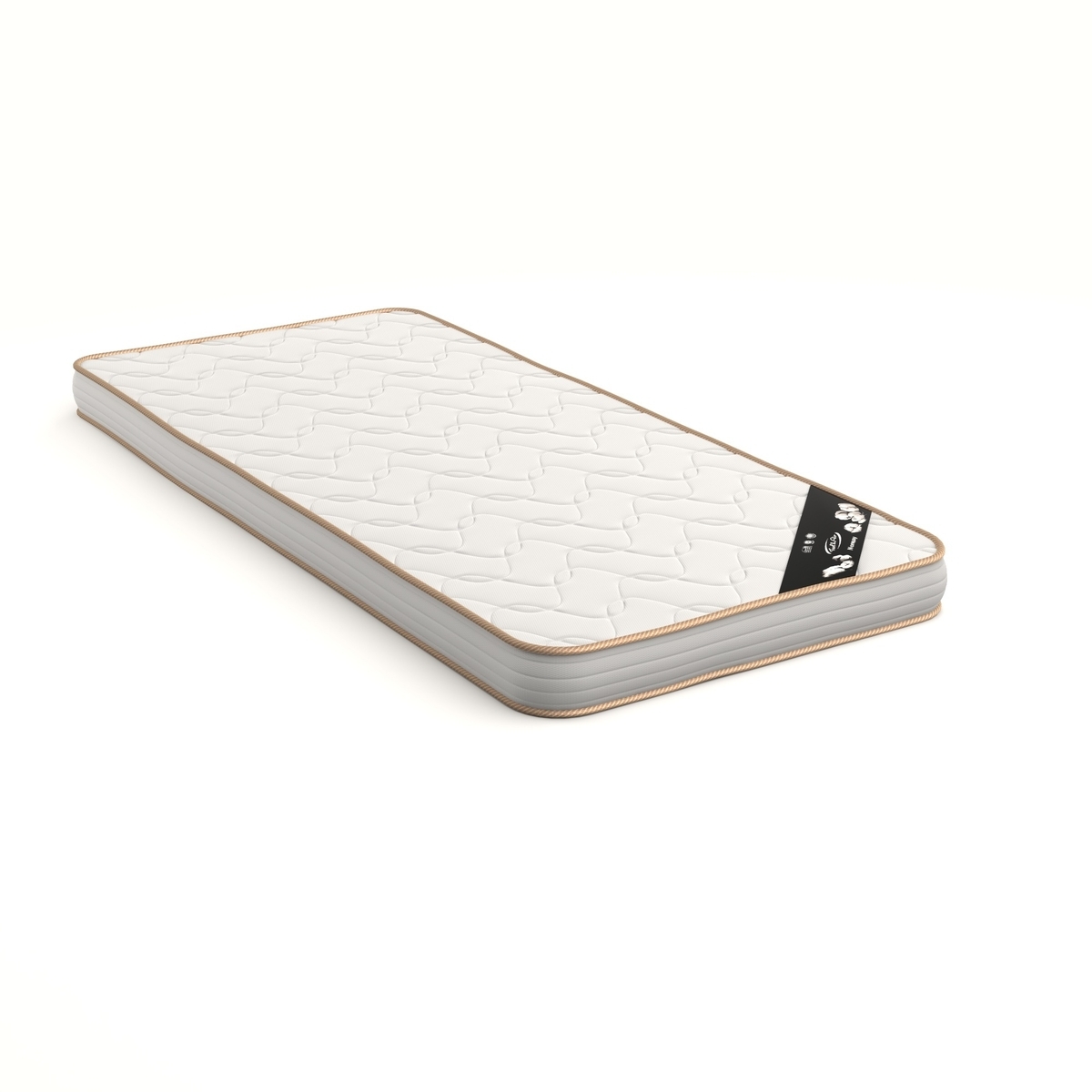 Lit superposé avec matelas Bois massif  LUCIA bois naturel, AKITEN RETAIL