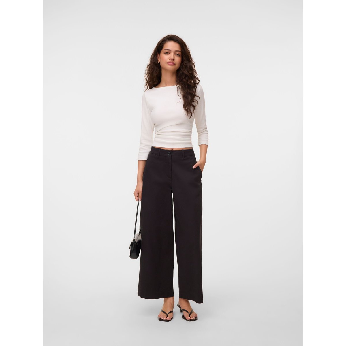 Pantalon À Jambe Large black 1, VERO MODA