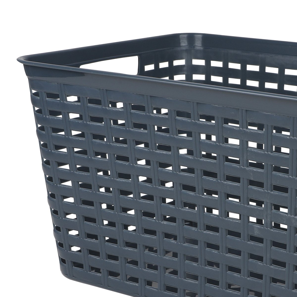 Panier de rangement en plastique bleu 39x29x22cm bleu, URBAN LIVING