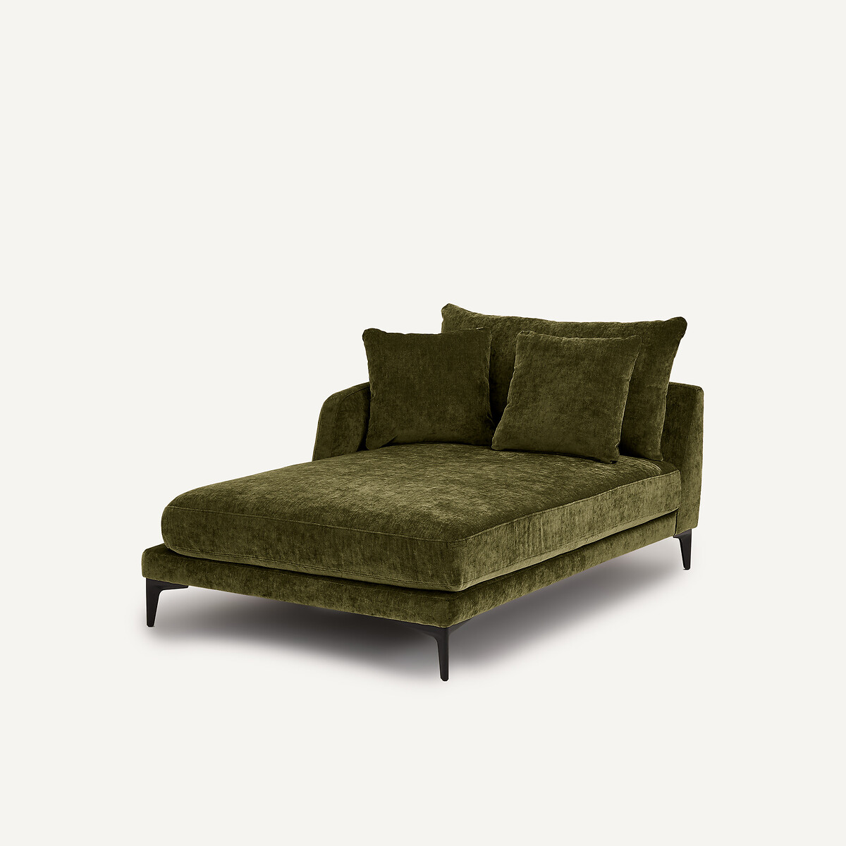 Chaise longue in velluto misto, MODERNISTE, design Emmanuel Gallina verde frutteto, AM.PM X EMMANUEL GALLINA