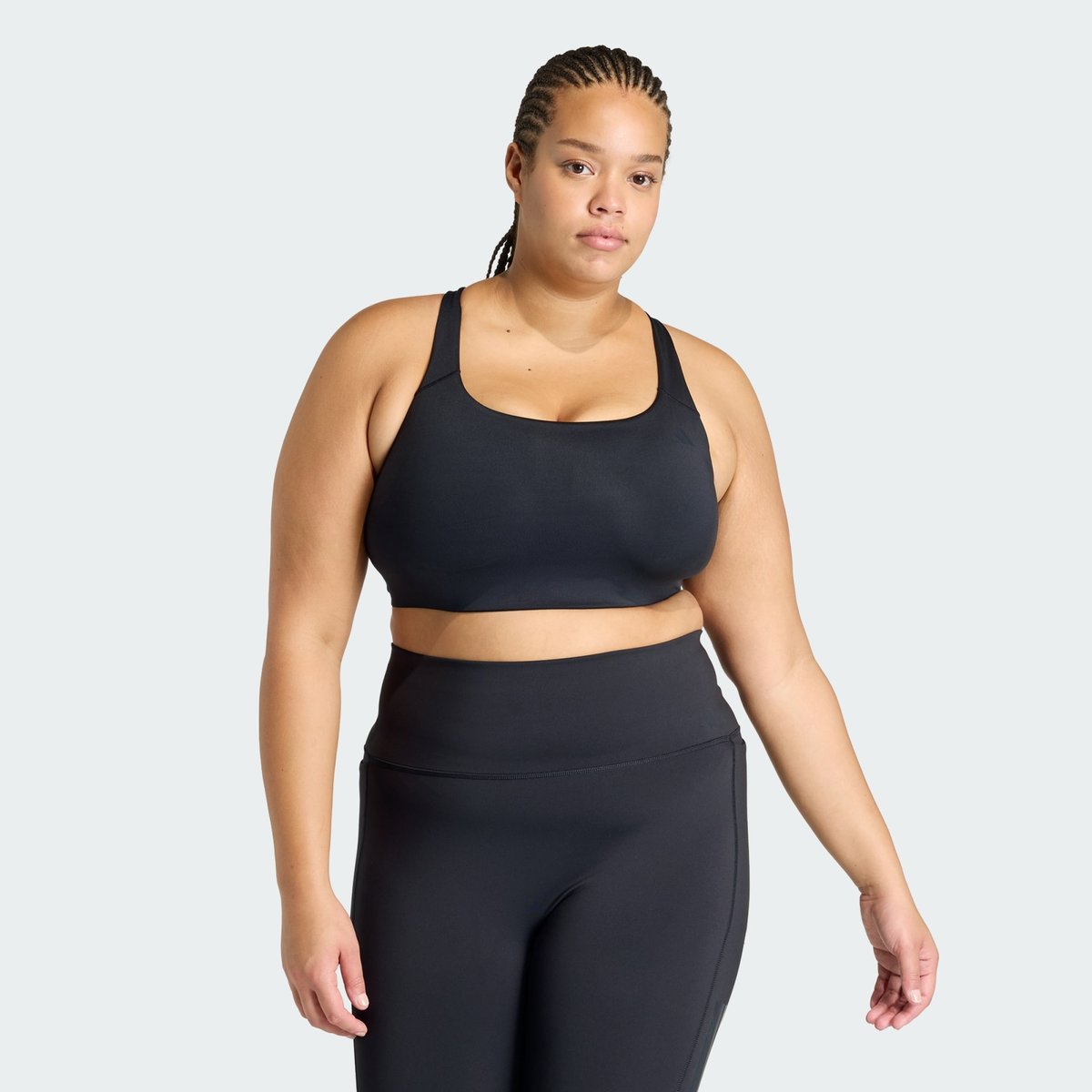 Brassière 3 Bandes Optime Workout Maintien Moyen (Grandes Tailles) Brassière 3 Bandes Optime Workout Maintien Moyen (Grandes Tailles) black, adidas Performance