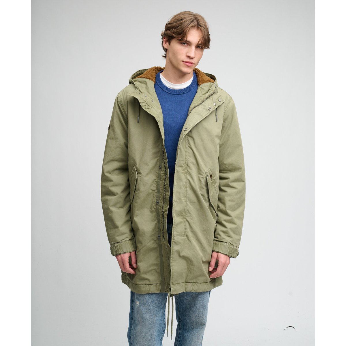 Parka Militaire Coupe Oversize vert olive shooting, SUPERDRY