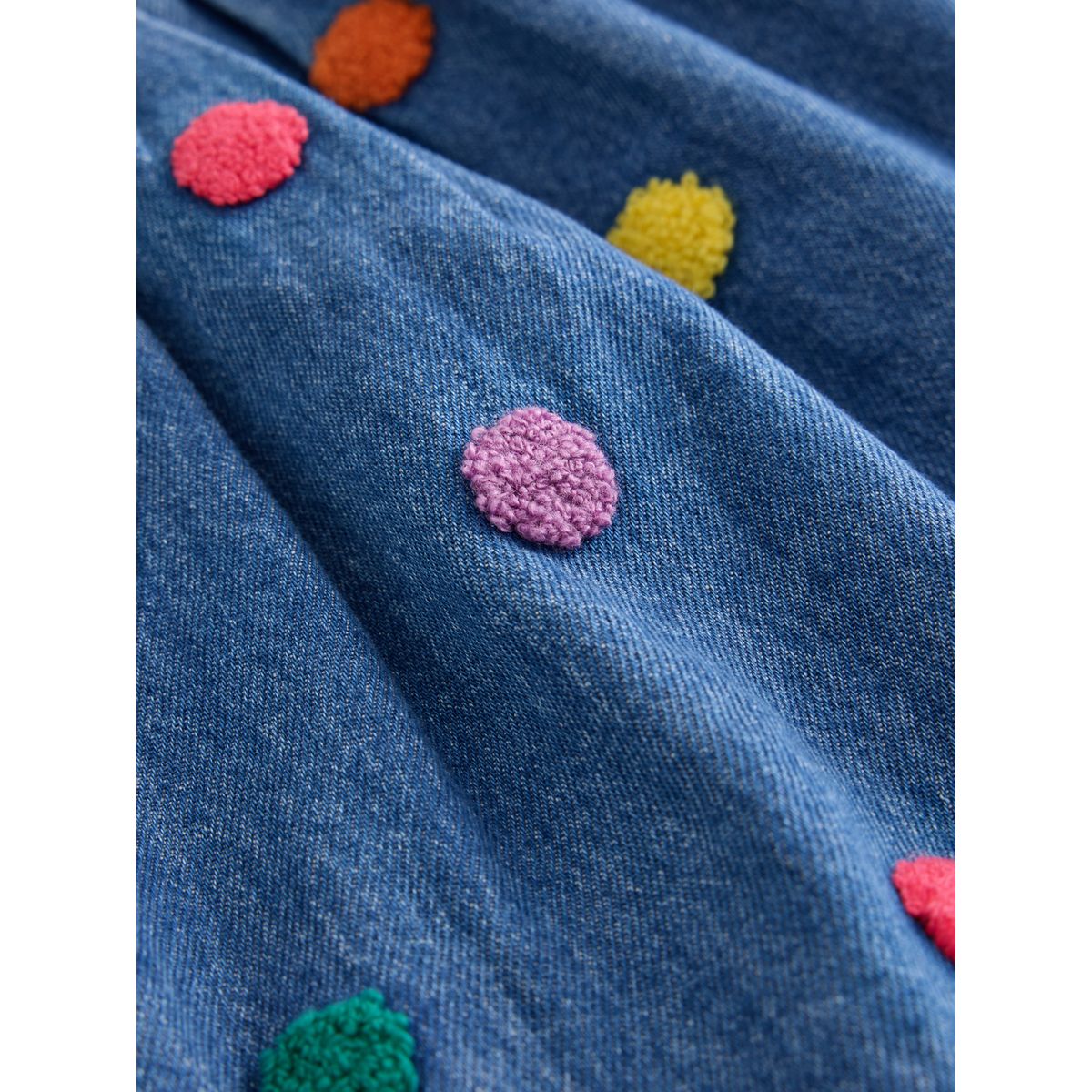Robe en tissu bouclé à pois/manches longues jena bleu, NEXT