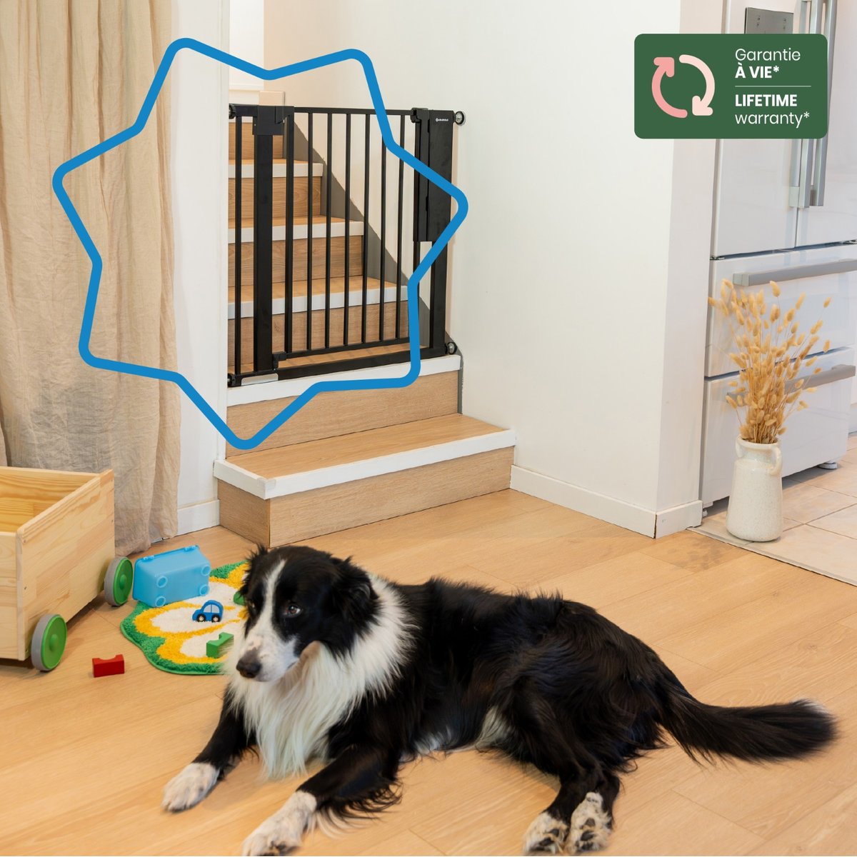 Extension pour barrière de sécurité bébé noir, BADABULLE