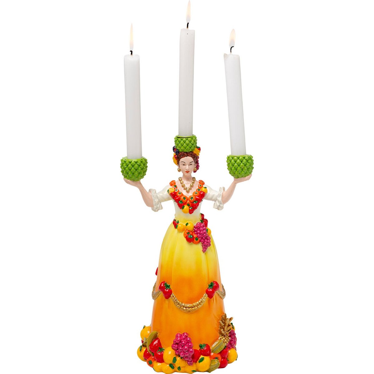 Chandelier femme et fruits orange, KARE DESIGN