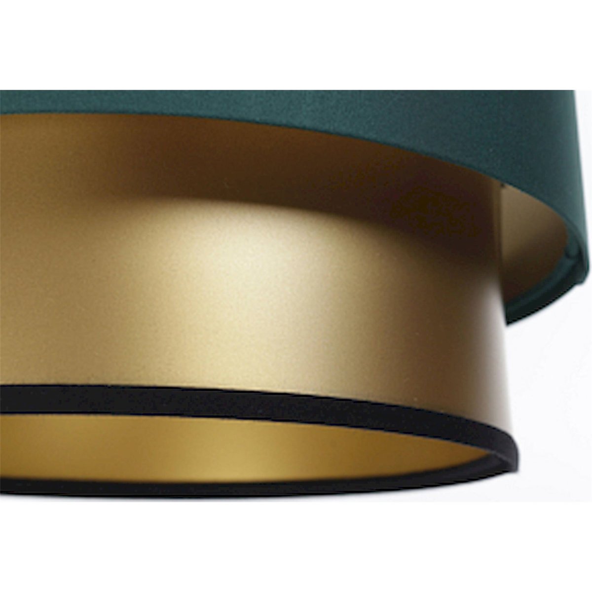 Suspension rectangulaire, DUO ELLEGANT vert bouteille satiné intérieur doré, BPS KONCEPT