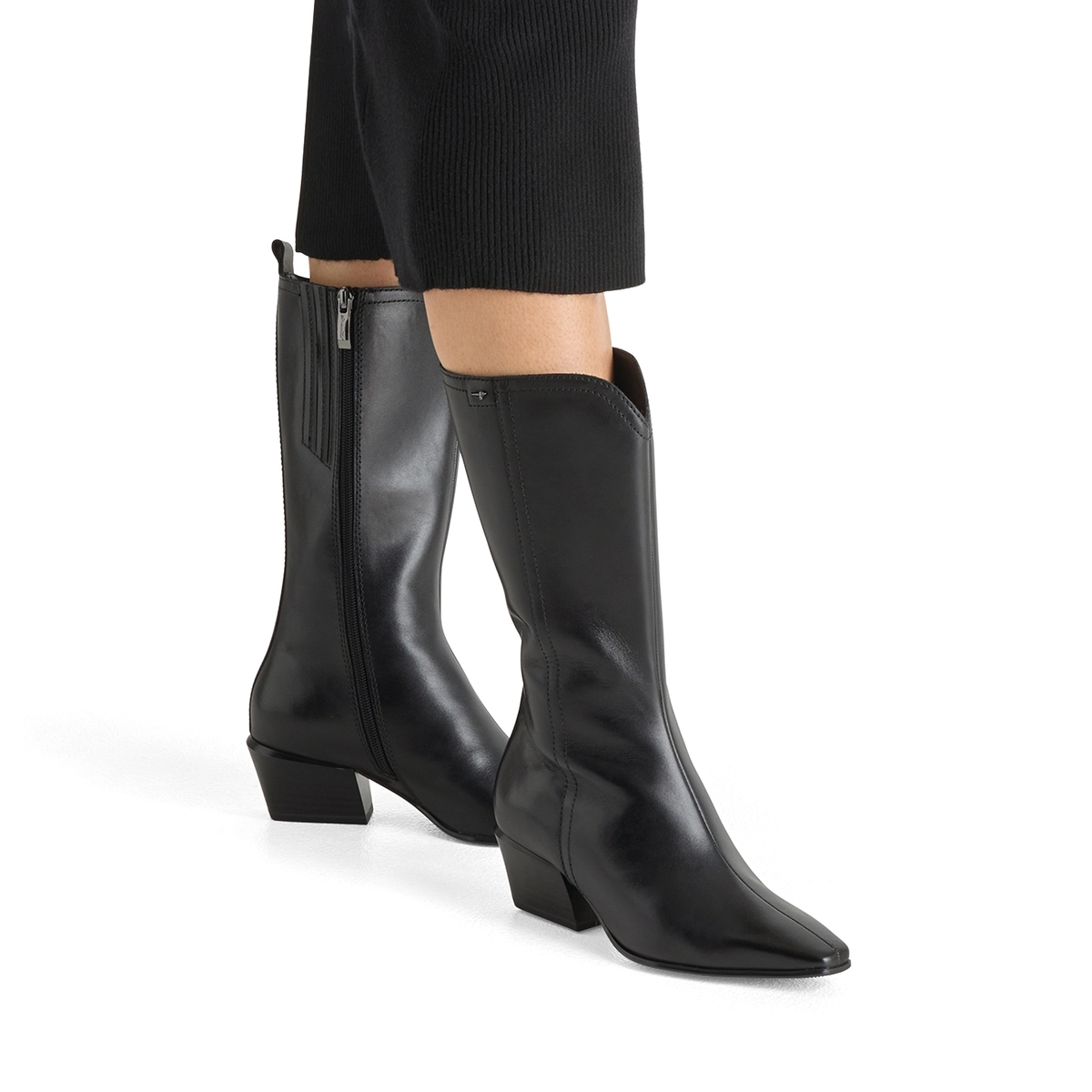 Bottes en cuir noir cuir, TAMARIS