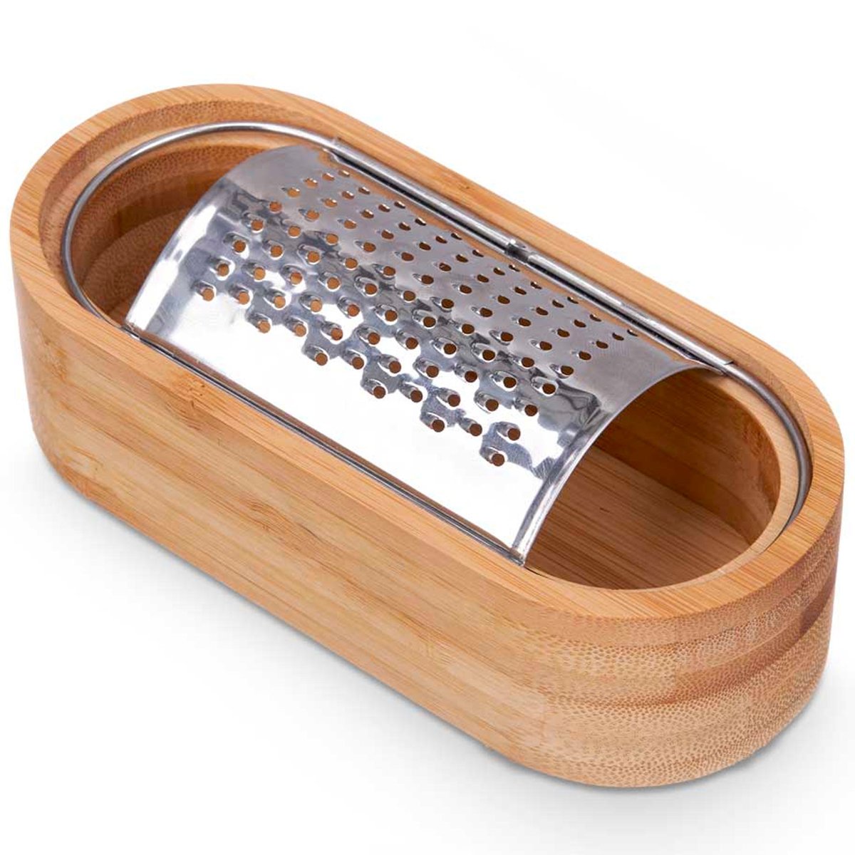 Râpe avec récipient bambou 7x15.5x4cm bois, WADIGA
