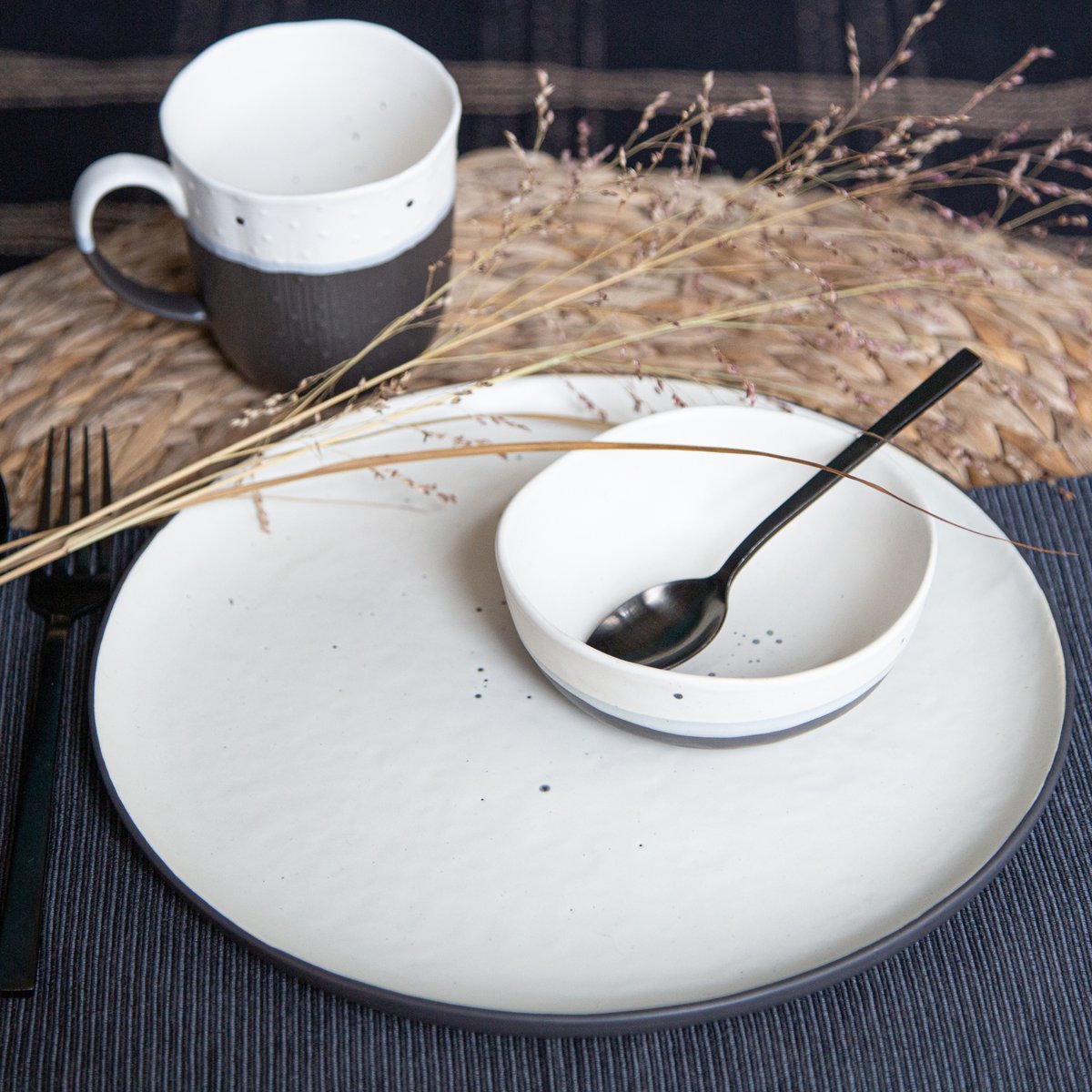 Lot de 6 tasses, JAPANDI noir, ARTIME