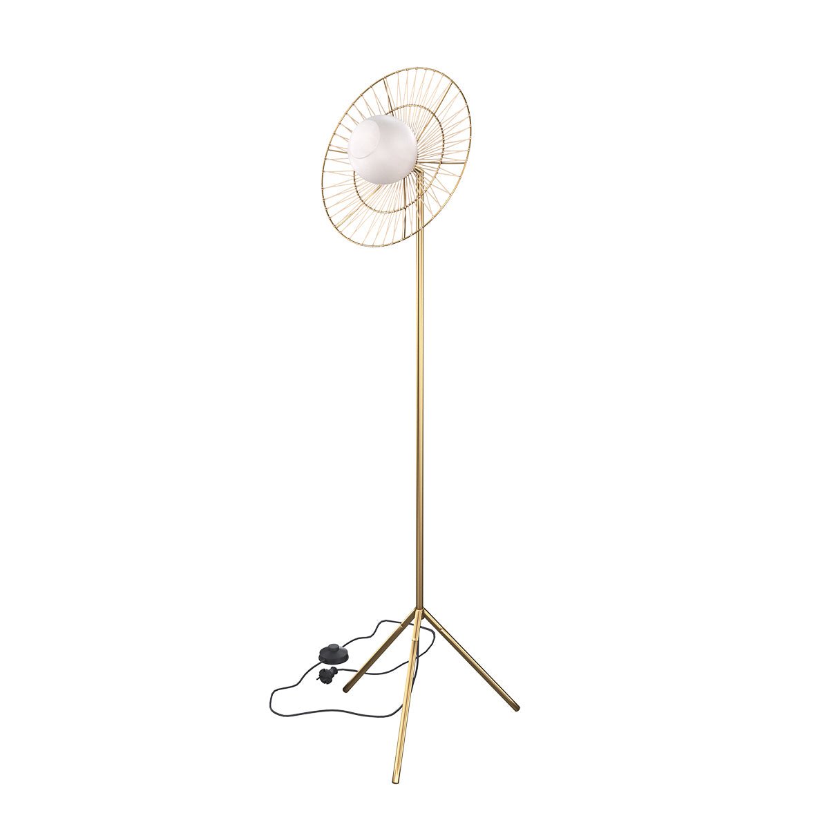 Lampadaire en métal - BANDIA doré, MAISON PAVANE